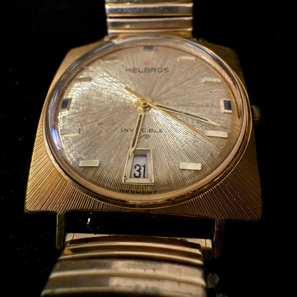 1965 Helbros Gold-Tone Vintage Watch